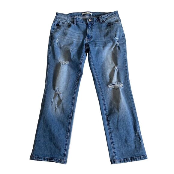 KanCan Distressed Stretch Jeans VBK1221 Blue Sz 28 - Picture 1 of 12